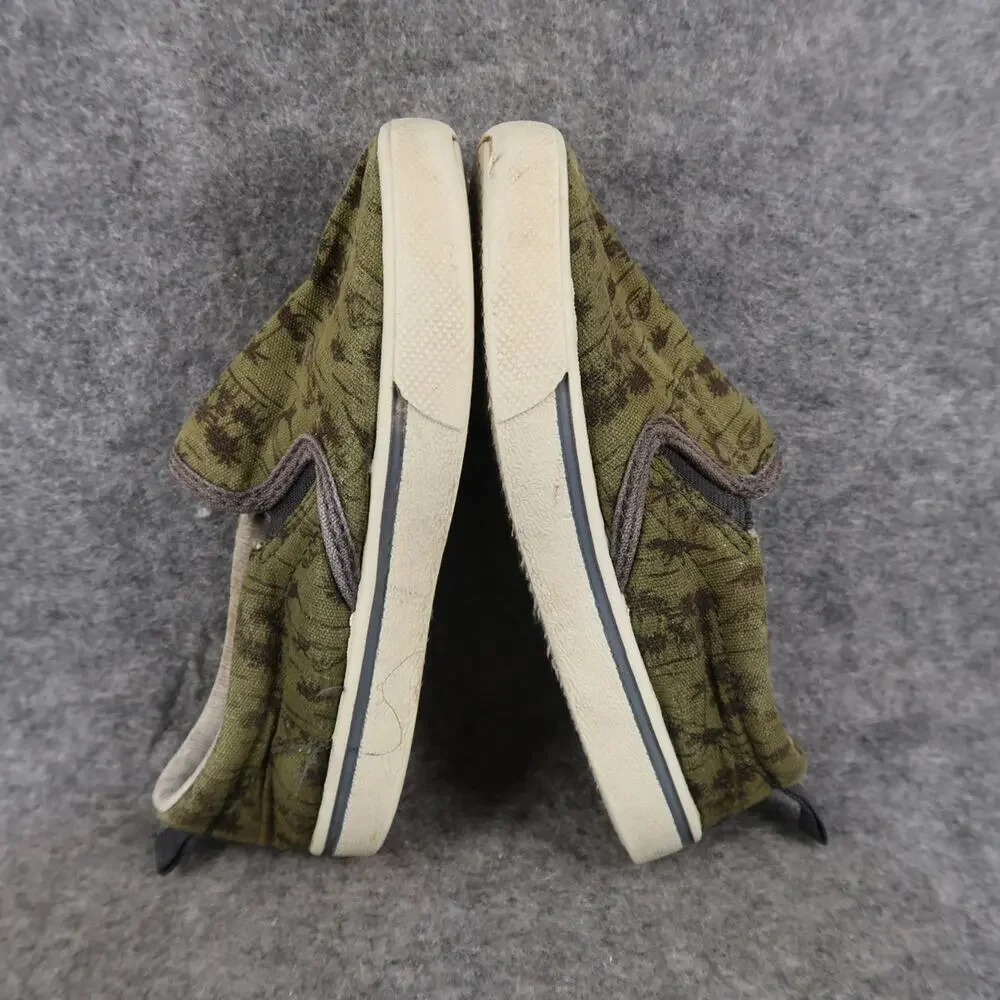 OshKosh B'Gosh Shoes Kids 10 Sneakers Slip On Trainers Fabric Green Toddler Boy